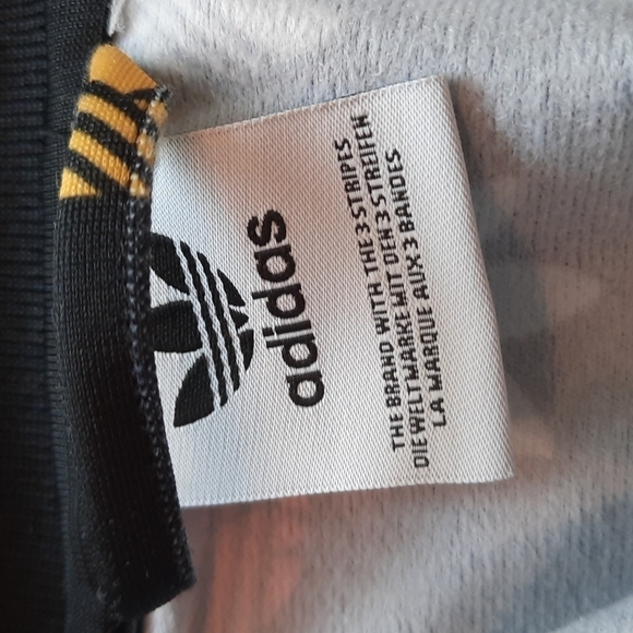 Adidas logo black track zip up jacket - Picture 5 of 7